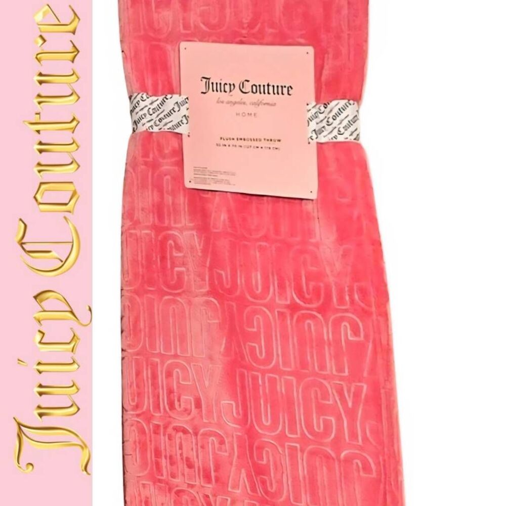 Juicy Couture Juicy‎ Embossed Plush Throw Blanket